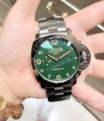 High Quality Panerai Luminor GMT Stainless Steel Green Face Watch
